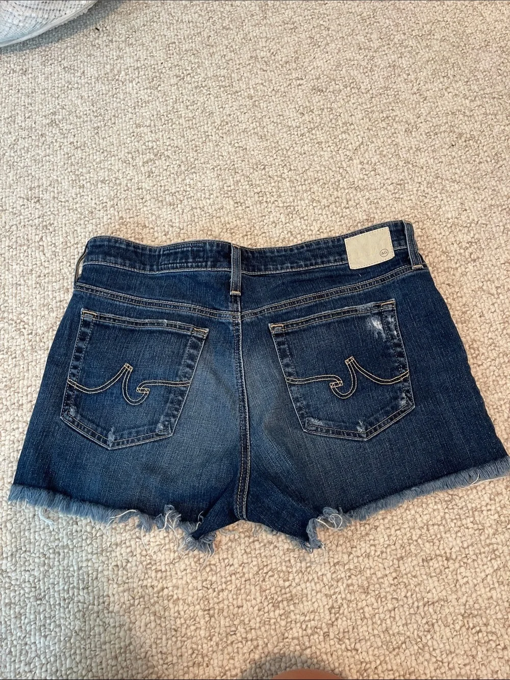 AG Adriano Goldschmied Dark Blue The Bryn Mid-Rise Jeans